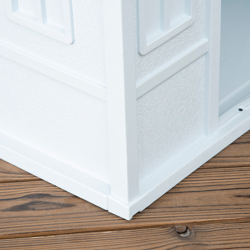 PawHut Weather-Resistant Dog House, Puppy Shelter for Medium Dogs - Blue