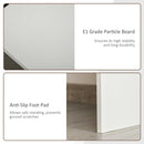 HOMCOM L-Shaped Desk Computer Corner Desk, Dining Table with Storage Shelf and Drawer, Workstation for Home Office, White