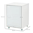 HOMCOM Filing Cabinet with Metal Door 55x38x38cm White