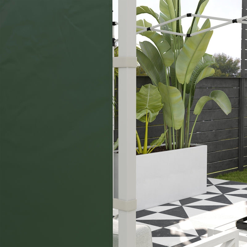 Outsunny 3x3(m) or 3x6m Pop Up Gazebo Side Panels Replacement, 2 Pack, Green