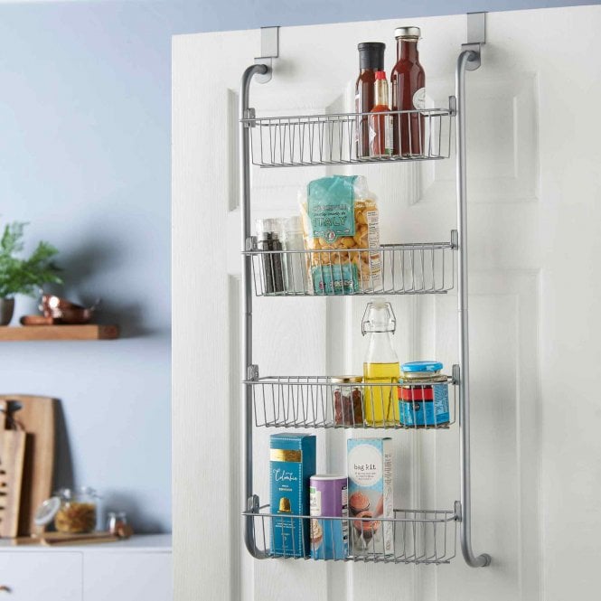 Lewis's Kitchen Storage Over Door 4 Tier Kitchen Basket