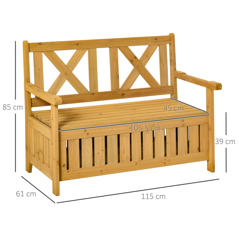 Outsunny Garden Bench - Yellow