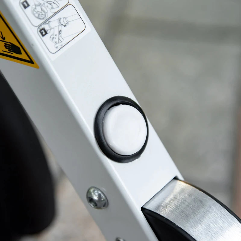 HOMCOM Folding Kick Scooter with Brakes - White