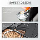 Outsunny 40,000 BTU Gas Firepit Table with Protective Cover, Spark Guard