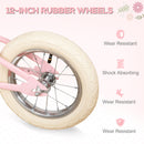 Kids Balance Bike with Basket - Pink