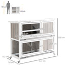 Pawhut Two Tier Rabbit Hutch