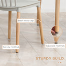 HOMCOM 5 Piece Dining Table and Chairs Set with Wood Legs for Small Spaces