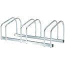 HOMCOM Bike Parking Rack Bicycle Locking Storage Stand for 3 Cycling Silver