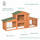 Pawhut Fir Wood Rabbit Hutch