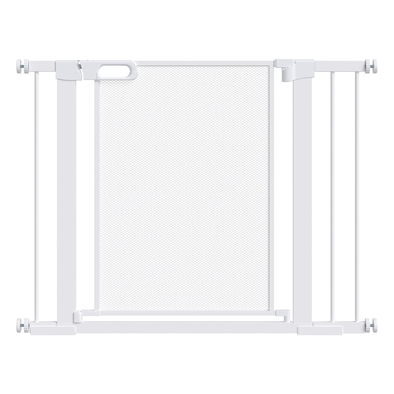 Pressure Fit Safety Gate for Doors, Dog Gate w/ Auto Close, 75-103 cm - White
