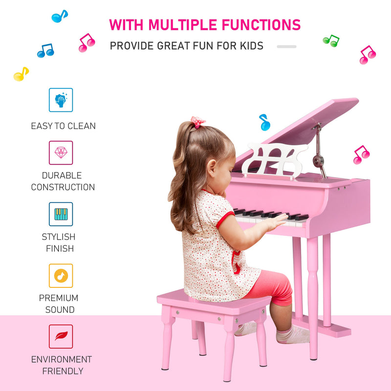 Kids Electronic Keyboard - Included Music Stand & Bench