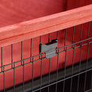 Pawhut Rabbit Hutch  Brown