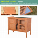 PawHut Wooden Rabbit Hutch