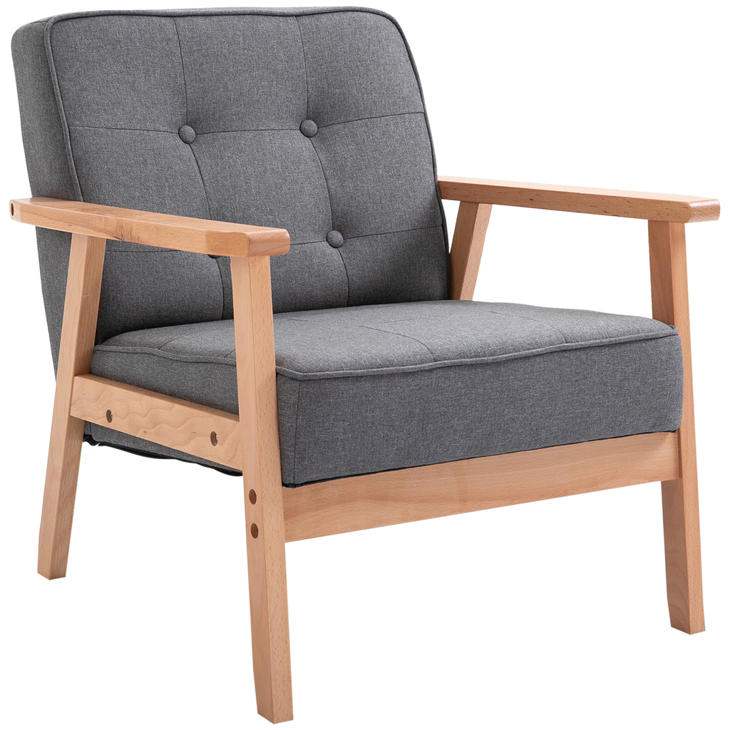 Wood armchair with cushion store