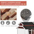 PawHut 207cm Wooden Chicken Coop Hen House