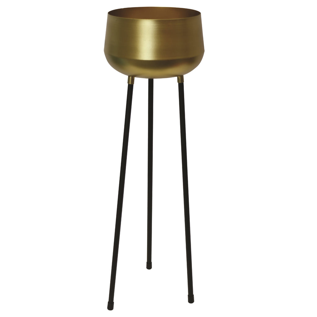 gold plant pot with legs Palma Indoor Metal Planter Pot On Legs