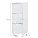 HOMCOM Filing Cabinet with Metal Door 103x38x38cm White