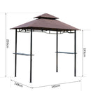 Outsunny Grill Gazebo Brown