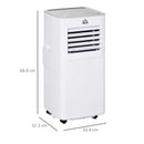 HOMCOM Mobile Air Conditioner Portable AC Unit - White