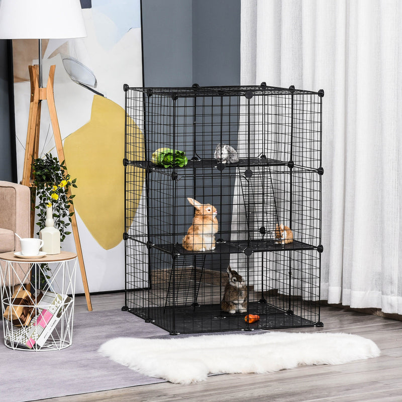 PawHut Pet Playpen Small Animal Cage