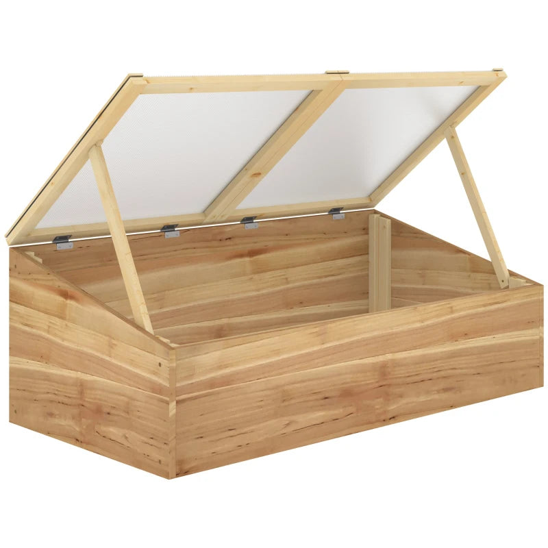 Outsunny Wood Cold Frame Greenhouse