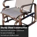Outsunny Gliding Chair- Grey