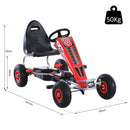 Kids Pedal Go Kart - Red & Black