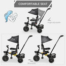 Baby Tricycle 4in1 Stroller with Handle - Black