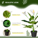 HOMCOM Calla Lily Flower - Artificial Plants