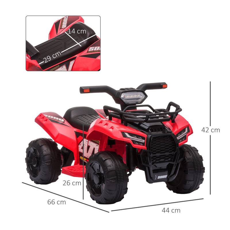 Kids Ride On Car Four Wheeler Quad Bike 6v - Red