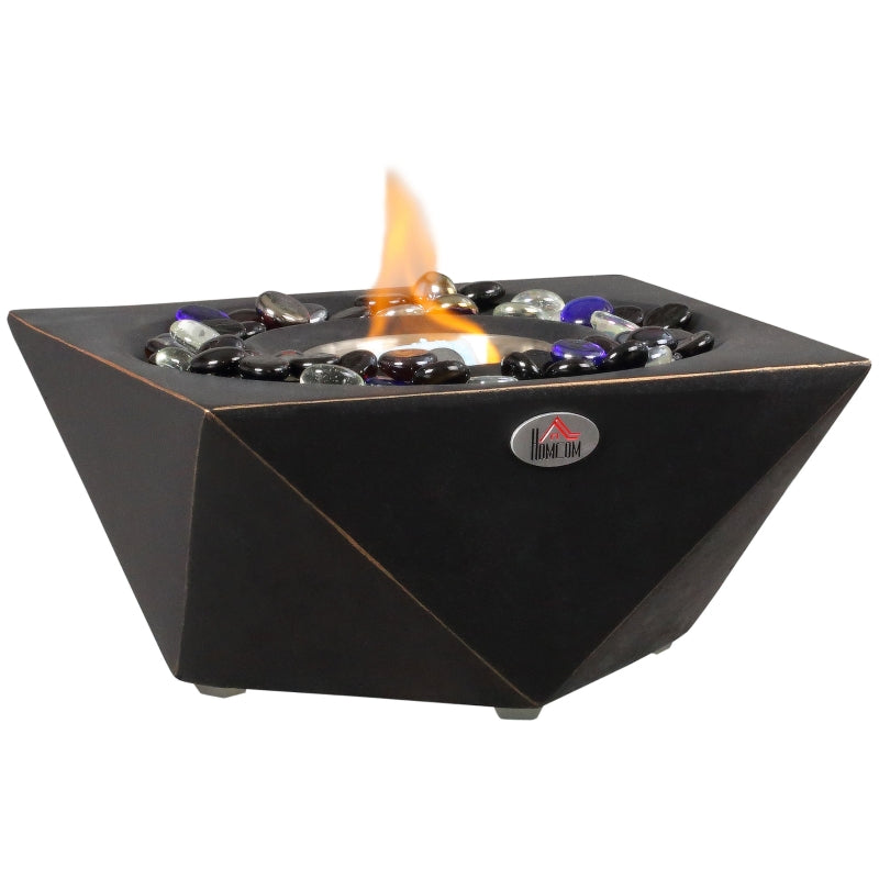 HOMCOM Portable Tabletop Bioethanol Fireplace - Black