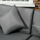 Outsunny 8 Pieces Patio Rattan Sofa Set Garden Furniture Set for Outdoor Grey