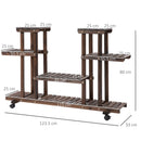 Outsunny Movable 4-Tier Garden Holder Display Shelf