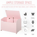 HOMCOM  Kids Pink Wooden Storage Cabinet