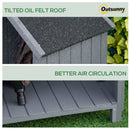 Outsunny  Fir Garden Storage Shed With Shelves Log Rack, For Garden Tools