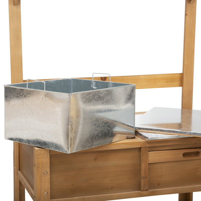 Outsunny Wooden Garden Potting Table