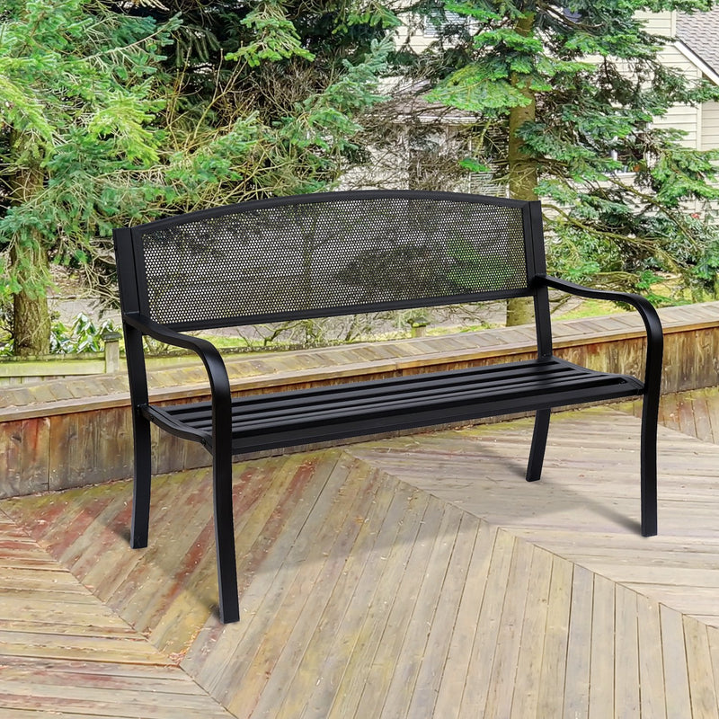 Outsunny Garden Bench - Black