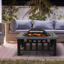 Outsunny Metal Large Firepit  W/ Rain Cover  86 X 86 X 54cm, Black