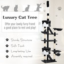 PawHut Height Adjustable Cat Tree