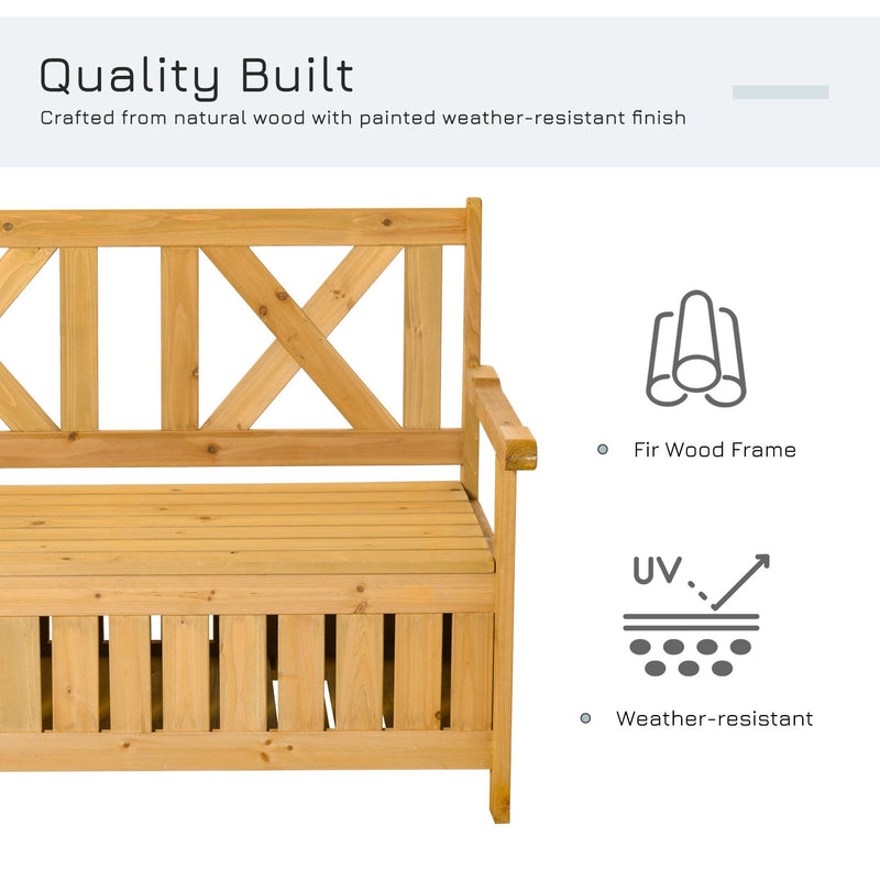 Outsunny Garden Bench - Yellow