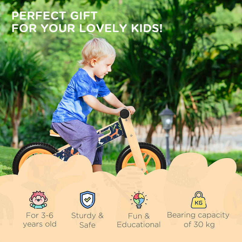 HOMCOM Kids Balance Bike 12inch - Black
