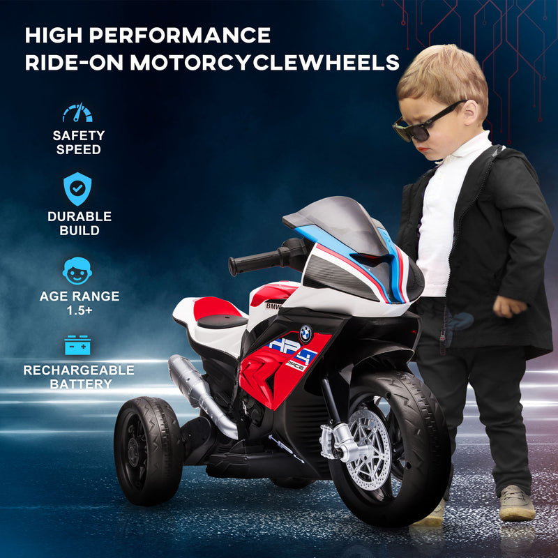 HOMCOM Kids Electric Ride On Motorcycle Bike BMW HP4 6V - Red