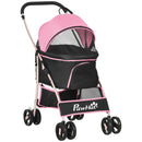 PawHut 3 In 1 Pet Stroller, Detachable Dog Cat Travel Carriage - Pink