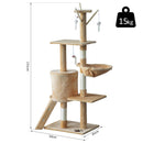 Pawhut 131cm Cat Tree with Hammock