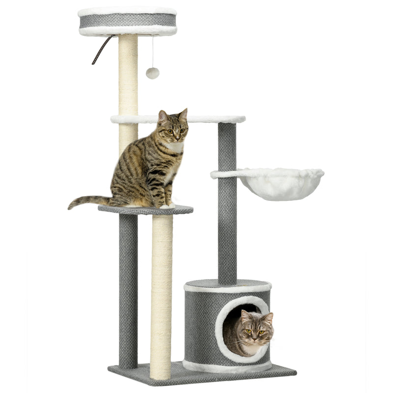 Cat scratching post deals with hammock