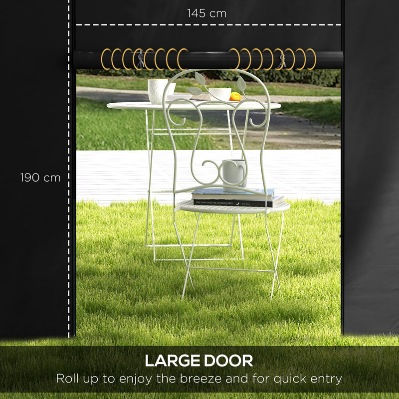 Outsunny 3x3(m) or 3x6m Pop Up Gazebo Side Panels Replacement, 2 Pack, Black