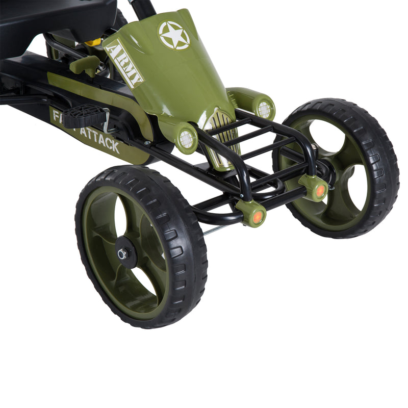 HOMCOM Kids Pedal Go Kart - Green