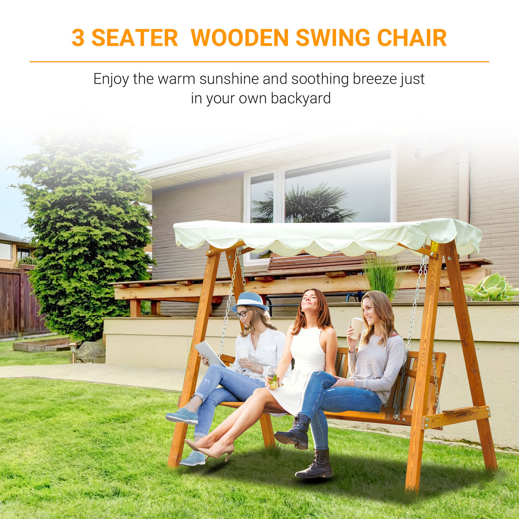 Outsunny 3 seater canopy swing 2025 chair