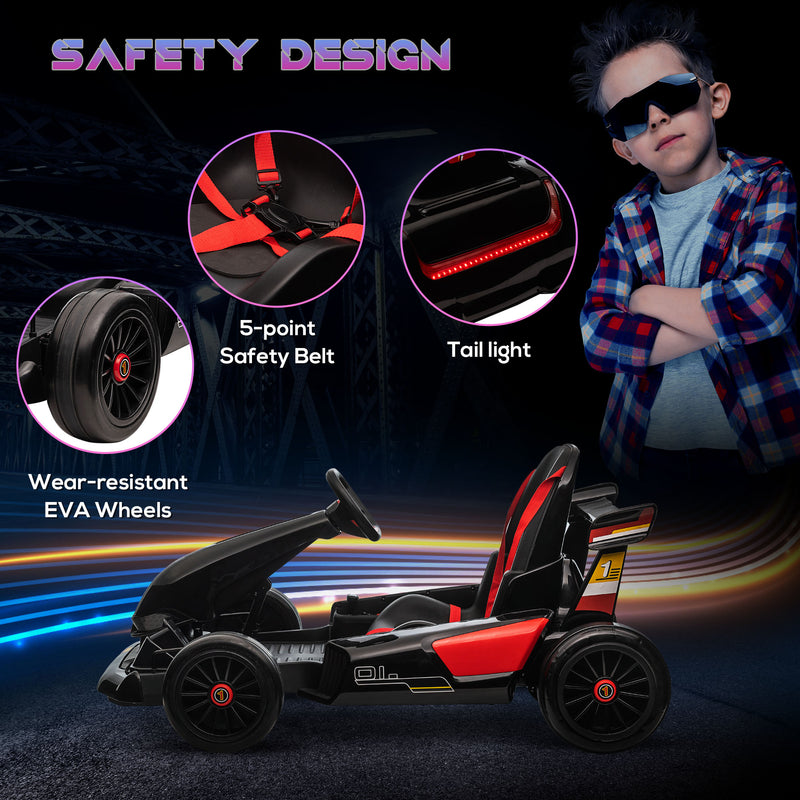 HOMCOM Kids Electric Ride On Go Cart 12v - Black