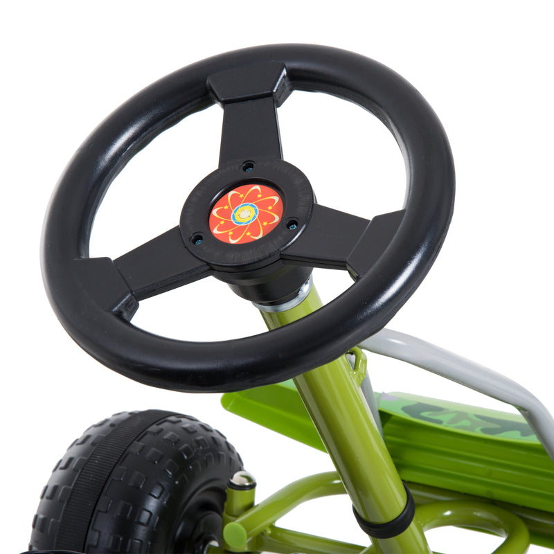 Kids Pedal Go Kart - Black & Green